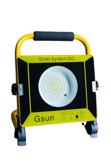 Đèn pha LED di động GS-65TY01 100W năng lượng mặt trời sạc kép GSUN